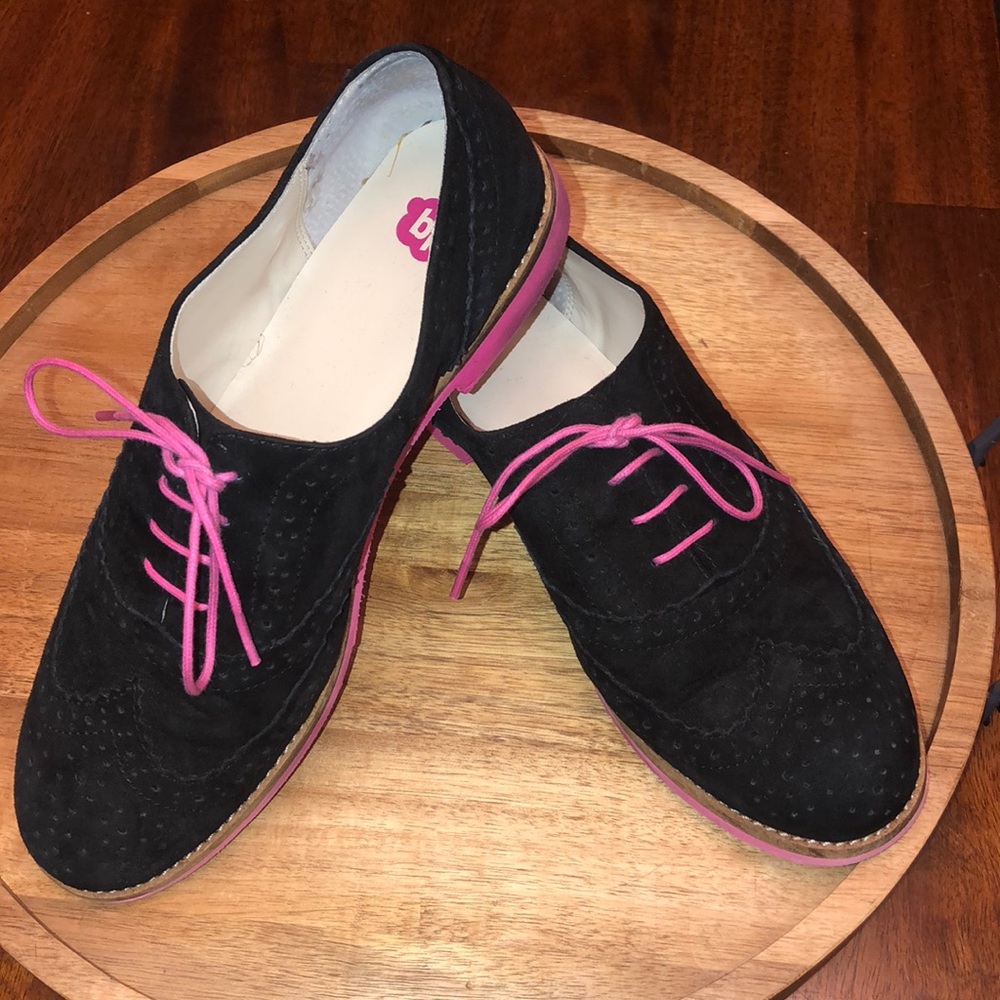 BP black suede saddle shoes!!